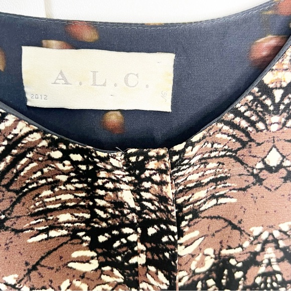 A.L.C. Blue and Taupe Patterned Dress - Picture 5 of 6
